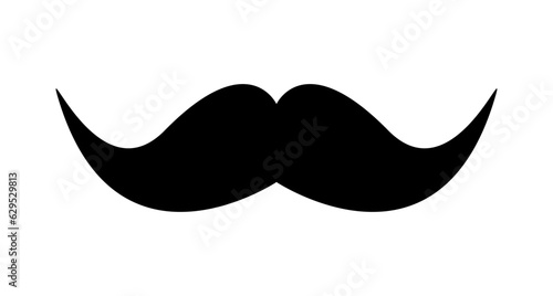 Black Hipster Moustache Isolated Vector Illustration