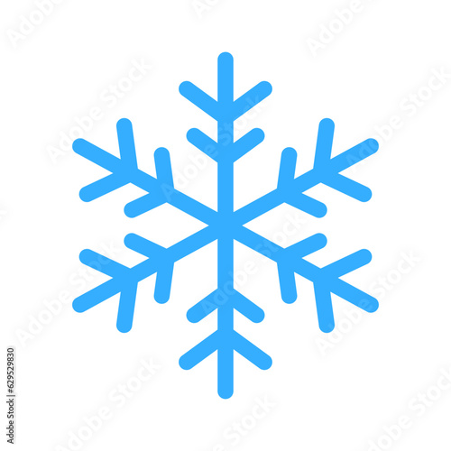 Blue Winter Snowflake Isolated Vector Icon Illustration
