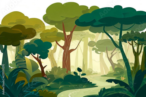 trees in the forest illustration 