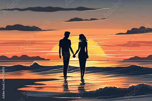 Draw a couple in the sunset sea.
Generative Ai