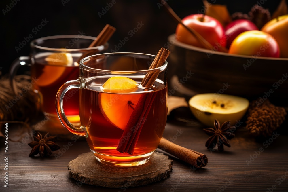 Homemade fruit tea honey. Generate Ai Homemade fruit tea honey. Generate Ai