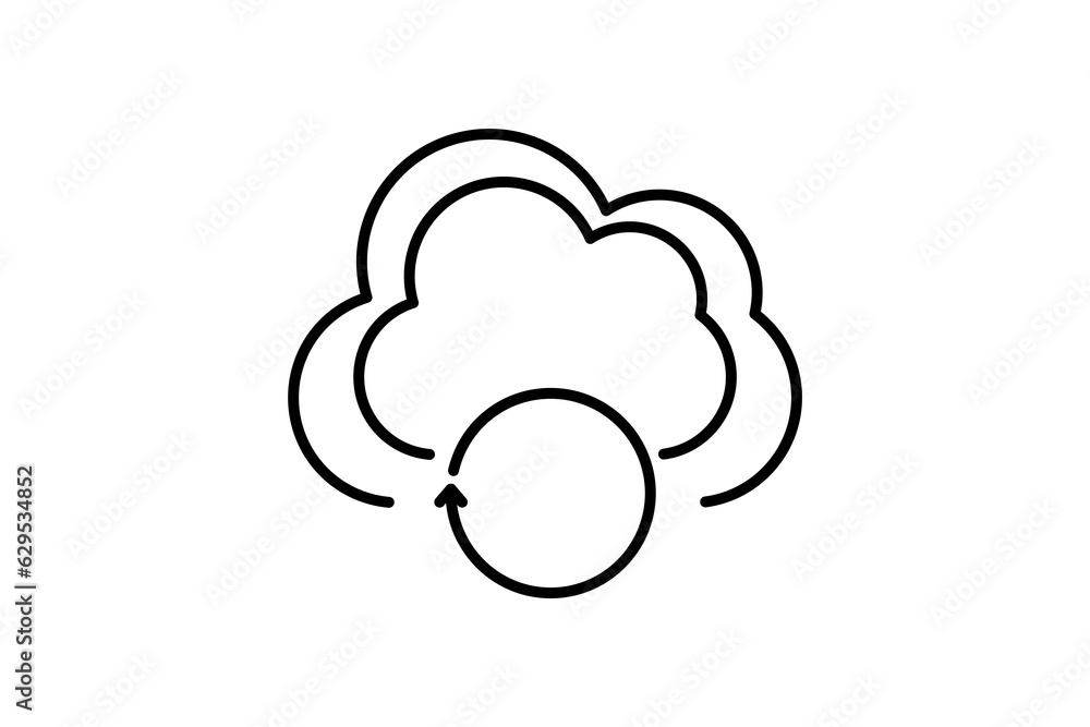 Cloud Sync icon. icon related to loud sync and backup settings. line icon style. Simple vector design editable Cloud Sync icon. icon related to loud sync and backup settings. line icon style. Simple vector design editable