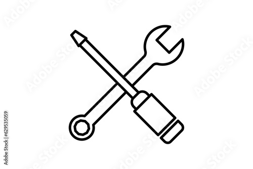 Precision Setup icon. icon related to setup and adjustments. line icon style. Simple vector design editable