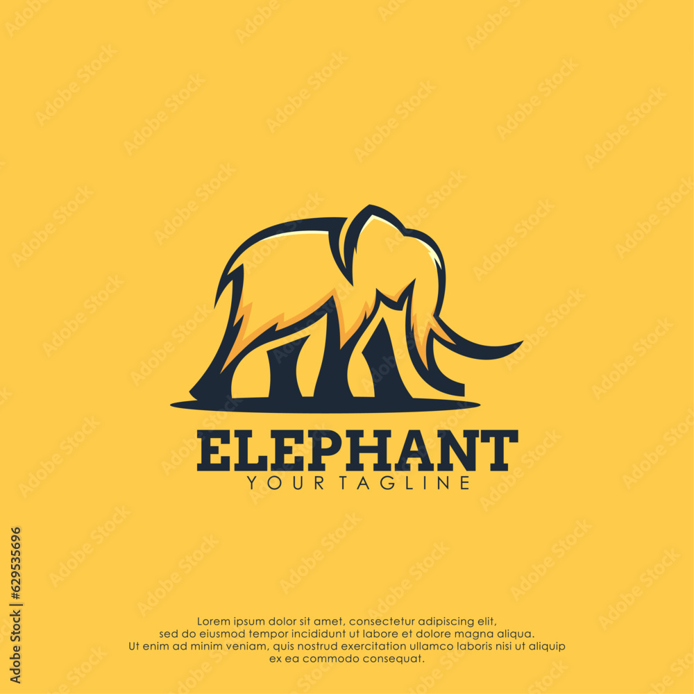 Elephant Modern Logo Design Vector Template Elephant Modern Logo Design Vector Template