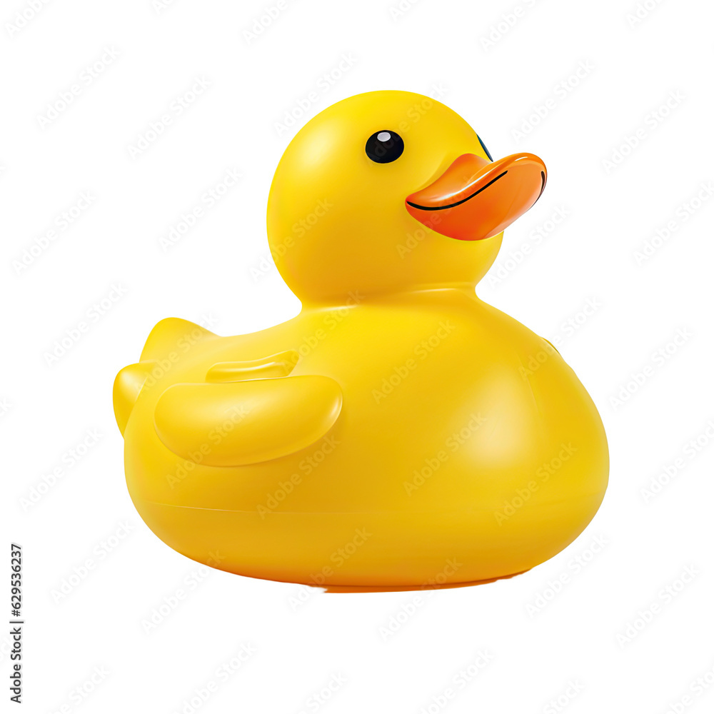 Large Yellow Rubber Duck Float Isolated isolated on transparent background. Generative AI. Large Yellow Rubber Duck Float Isolated isolated on transparent background. Generative AI.