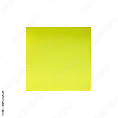 Green Post-it Note Isolated isolated on transparent background. Generative AI.