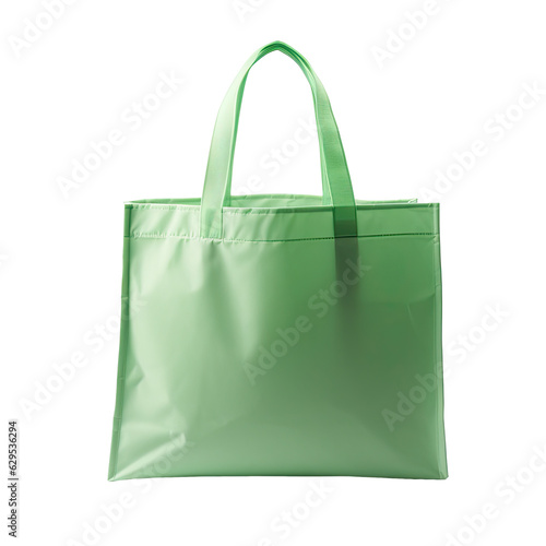 Water-resistant Nylon Shopping Bag isolated on transparent background. Generative AI.