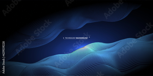 Composed of particles swirling abstract graphics.