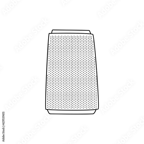 Doodle speakers icon. Hand drawn speakers icon in vector. Speakers illustration. Doodle loudspeakers icon in vector