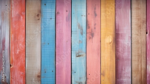 Generative AI : Vector colorful pastel wooden background with place for your text