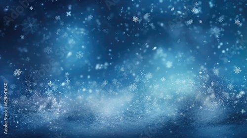 A white and blue Christmas background with snowflakes  ideal illustration for Christmas. Generative AI