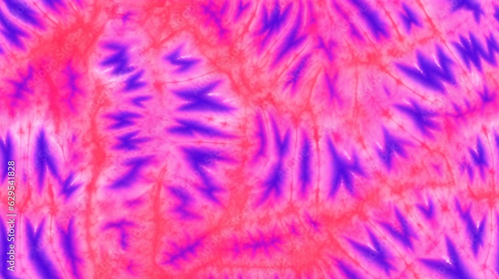 Fototapeta premium Generative AI : Pink Batik Classic Backgrounds. Vibrant Cute Background Pink Watercolor Distressed Dyed Background. Flowing Splattered Dye Art. Tie Dye Wet Wash. Abstract Watercolor Ink Art.