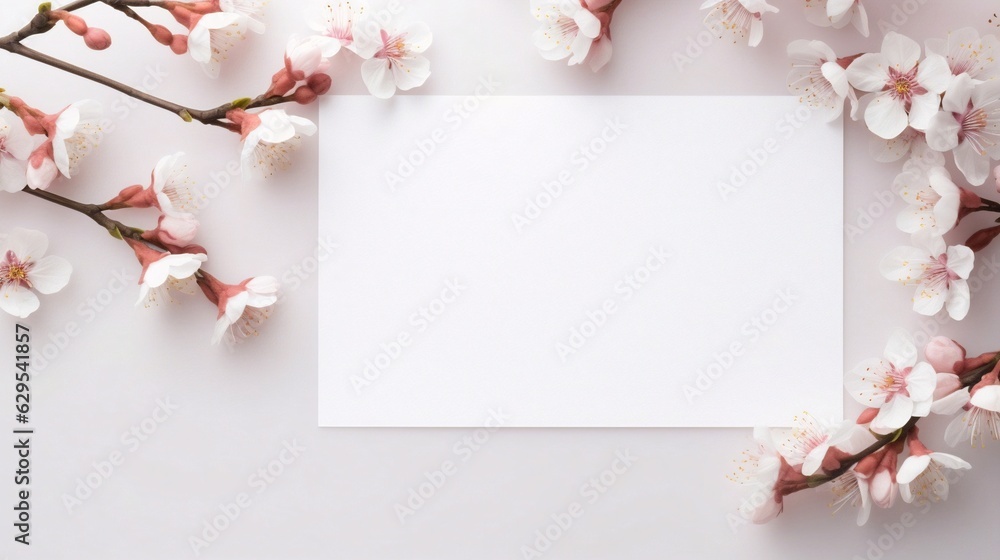 Generative AI : Wedding invitation or Mother's Day background, empty space surrounded with flowers, top view peonies Generative AI : Wedding invitation or Mother's Day background, empty space surrounded with flowers, top view peonies