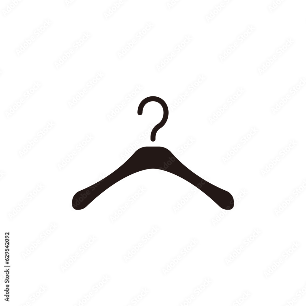 Hanger icon.Flat silhouette version.