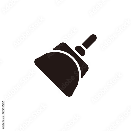 Dustpan icon.Flat silhouette version.