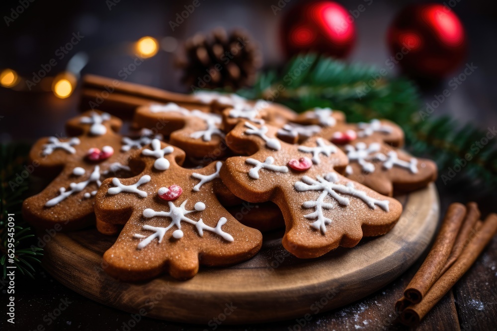 homemade Christmas gingerbread for Christmas on the table. holiday concept homemade Christmas gingerbread for Christmas on the table. holiday concept