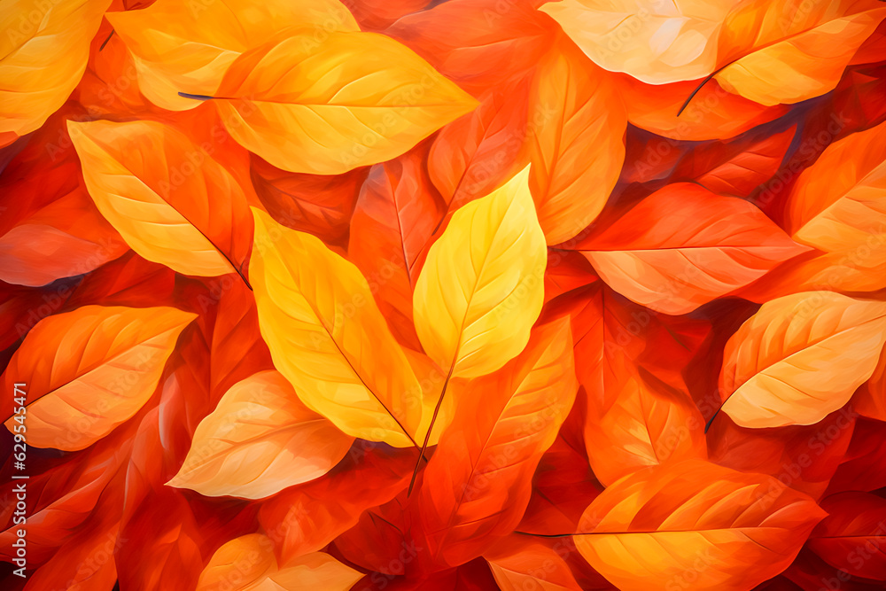 autumn leaves background oil paint style autumn leaves background oil paint style