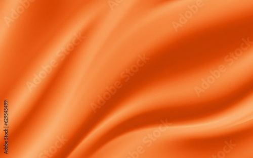 Orange satin texture. Silky texture. Satin dress close-up. AI generative