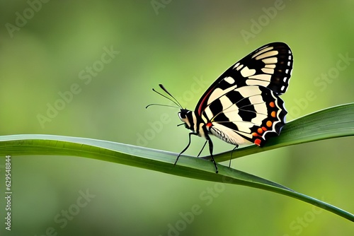 butterfly on leaf generated by AI