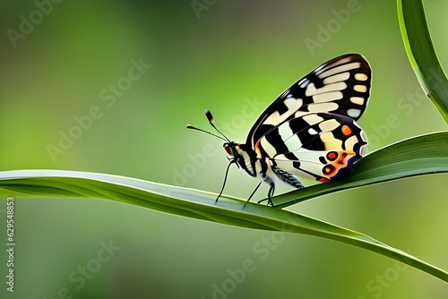 butterfly on leaf generated by AI