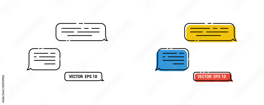 Message icons. Dialog. Speech Bubbles in modern design. Chat icons. Chatting window. Vector illustration