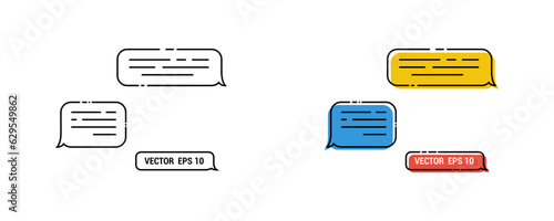Message icons. Dialog. Speech Bubbles in modern design. Chat icons. Chatting window. Vector illustration