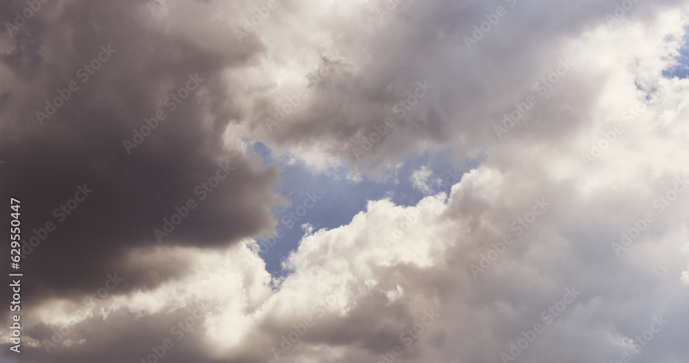 Obraz premium Blue sky, white clouds.