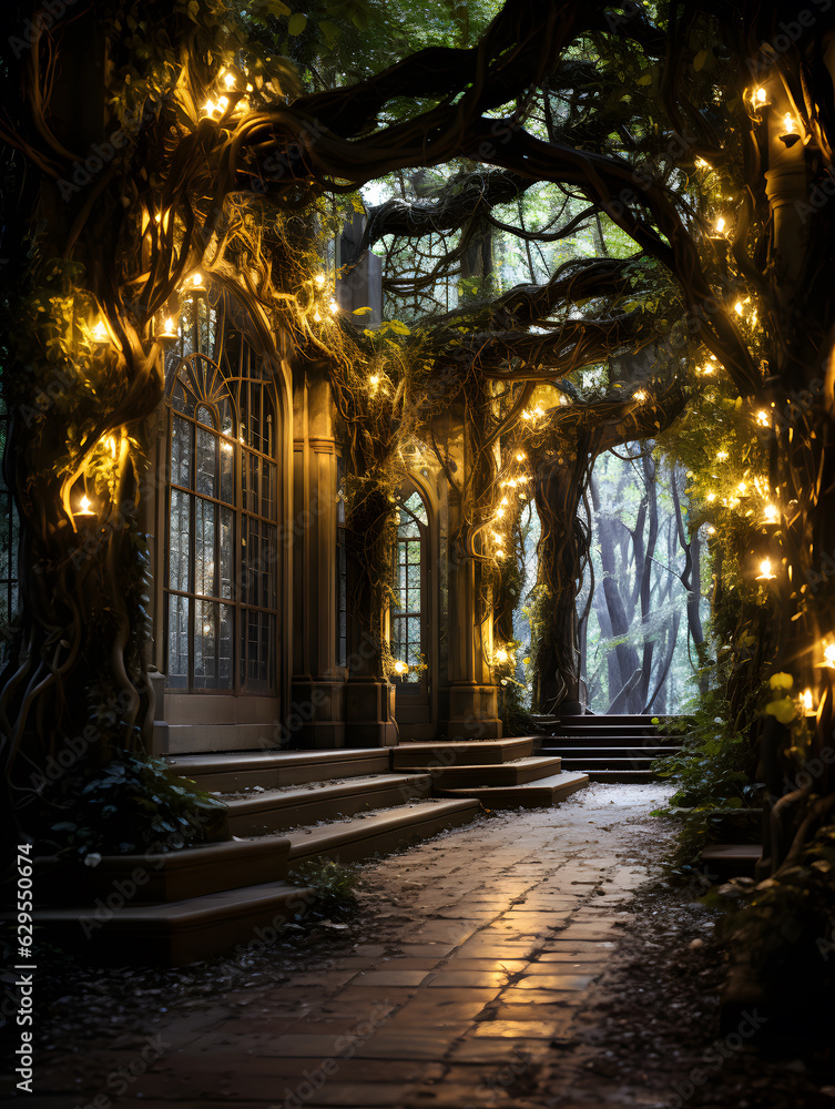 Enchanted Fairy Forest with Lights - enchanted, forest, magic, magical, fairies, fairy, lights, fantasy, world, dark, mysterious, mystical, shadows, moonlit Enchanted Fairy Forest with Lights - enchanted, forest, magic, magical, fairies, fairy, lights, fantasy, world, dark, mysterious, mystical, shadows, moonlit