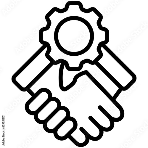 agreement icon often used in design  websites  or applications  banner  flyer to convey specific concepts related to project management.