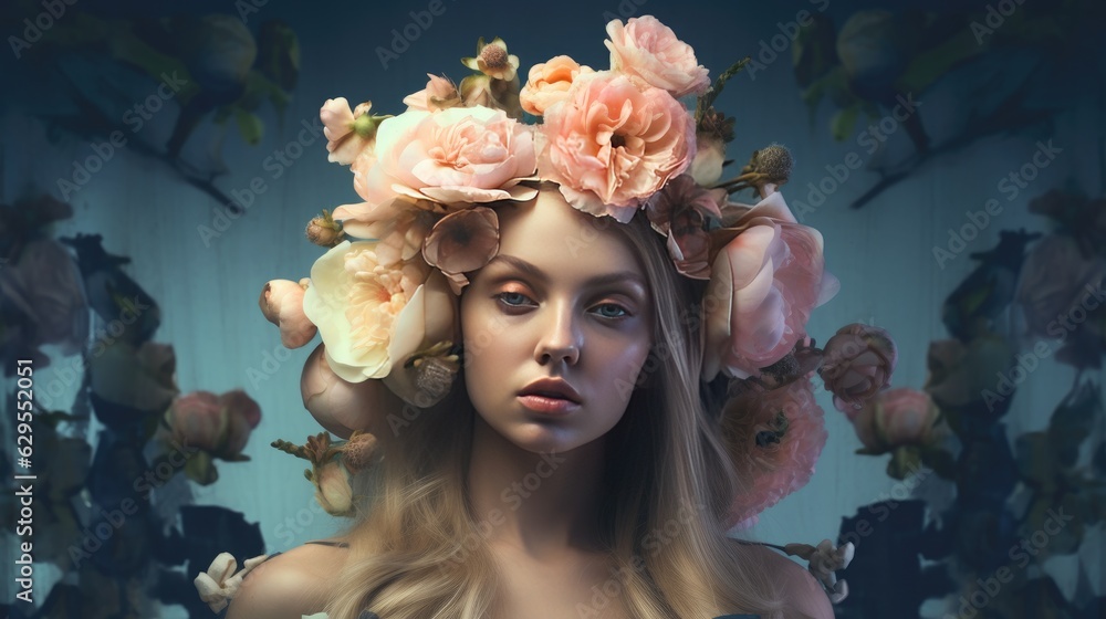 The concept of hair care with means that improve their condition. The concept of hair care with means that improve their condition.