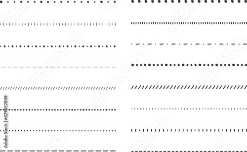 イラスト素材：ライン素材のあしらい　手書きのシンプルでかわいい罫線. simple hand draw borders