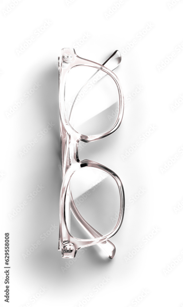 Obraz premium Pink Clear Frame Reading Glasses 1