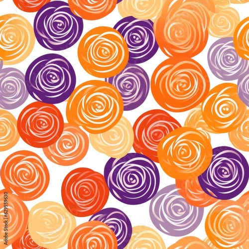 Colorful abstract rose flowers seamless pattern. Vibrant floral background. AI illustration for wedding  surface  textile  wallpaper design..