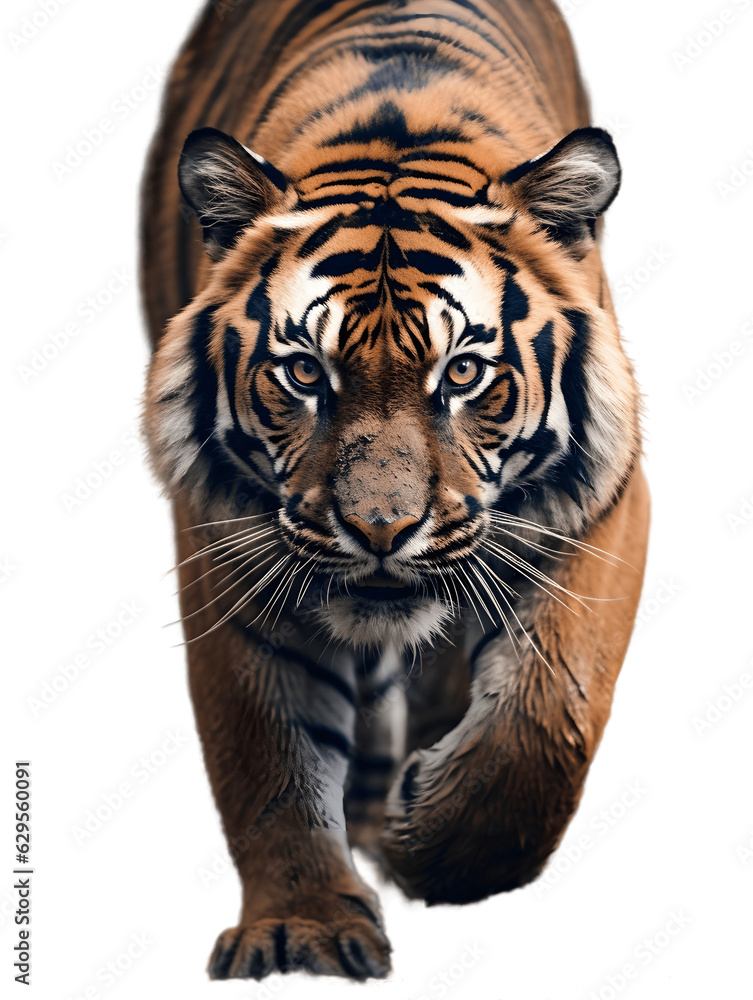 Obraz premium Tiger isolated on white background