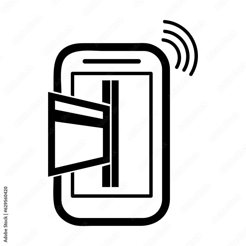 simple vector, online payment from debit or dredit Card, thru Mobile Phone simple vector, online payment from debit or dredit Card, thru Mobile Phone