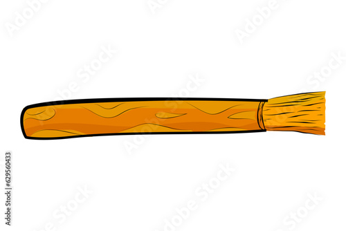 simple vector sketch, siwak or miswak, ancient traditional tooth paste and brush