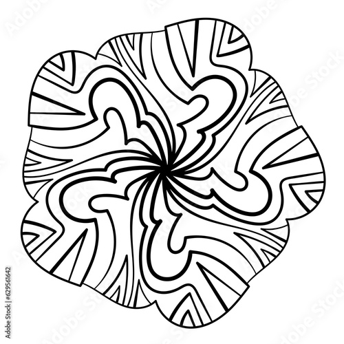 Abstract doodle ornament. Vector design element.