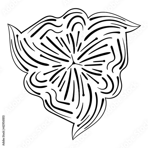 Abstract doodle ornament. Vector design element.