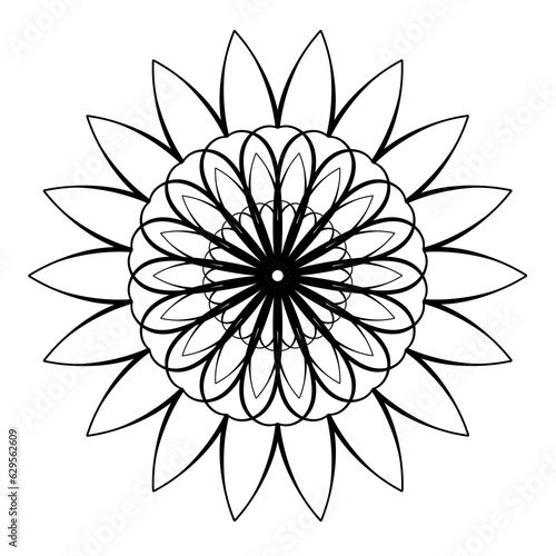 Abstract doodle ornament. Vector design element.