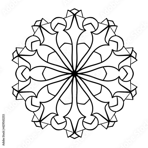 Abstract doodle ornament. Vector design element.