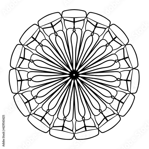 Abstract doodle ornament. Vector design element.