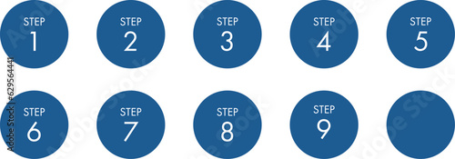 STEP　数字のアイコン（ラベル）