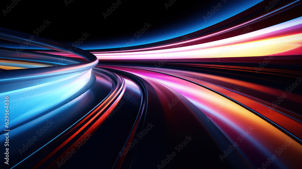 Highway in motion at night Highway in motion at night
