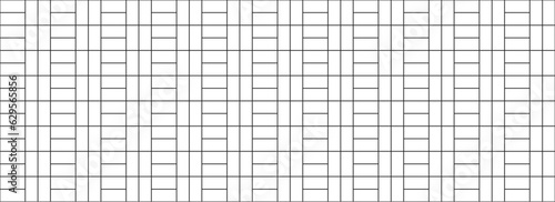 Obraz na płótnie grid tile background. white seamless basket weave patter for kitchen backsplash, bathroom wall, shower. ceramic vector grid tile texture w salonie