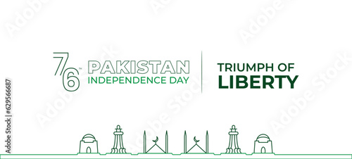 Pakistan Independence Day Banner with Design