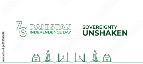 Pakistan Independence Day Banner with Design