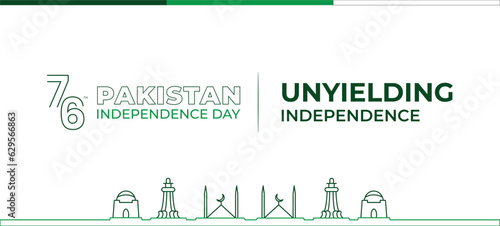 Pakistan Independence Day Banner with Design