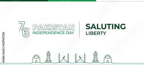 Pakistan Independence Day Banner with Design