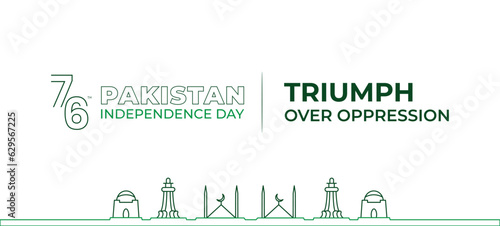 Pakistan Independence Day Banner with Design