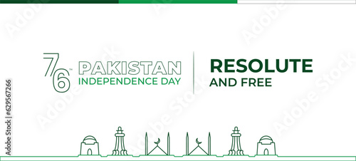 Pakistan Independence Day Banner with Design